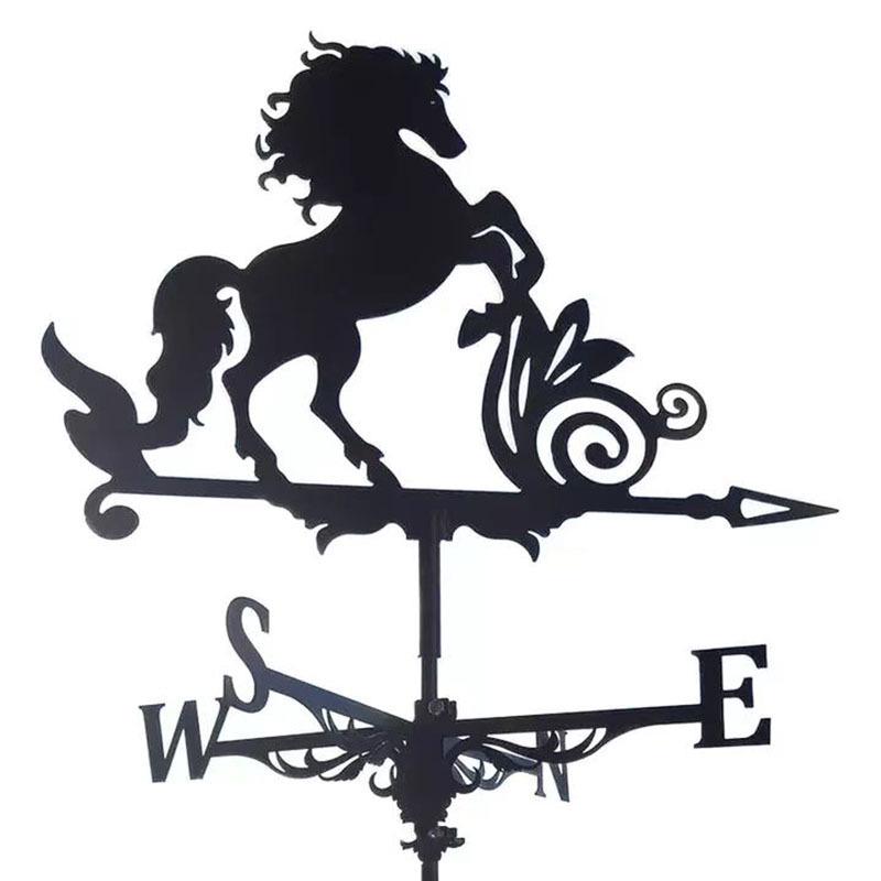 Stainless Steel Dragon Witch Weather Vane - Garden Wind Direction Indicator