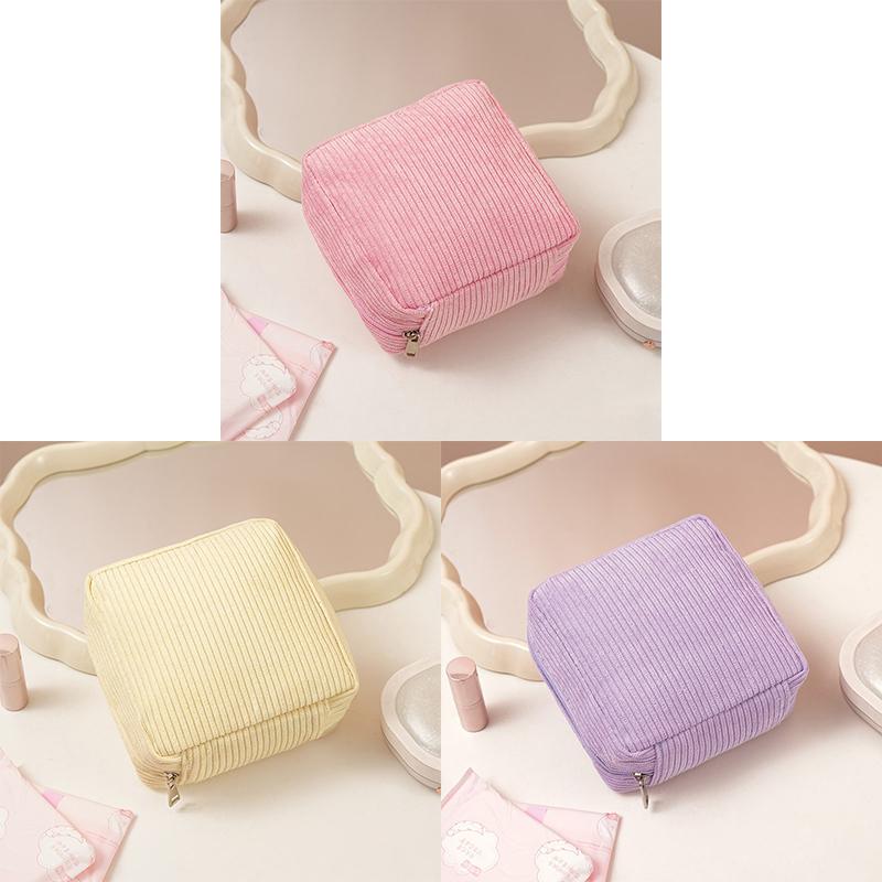 Toiletry Bag Sanitary Pad Pouch Pad Pouch Cute Cosmetic Storage Pouch Women Small Makeup Bag Cable Case
