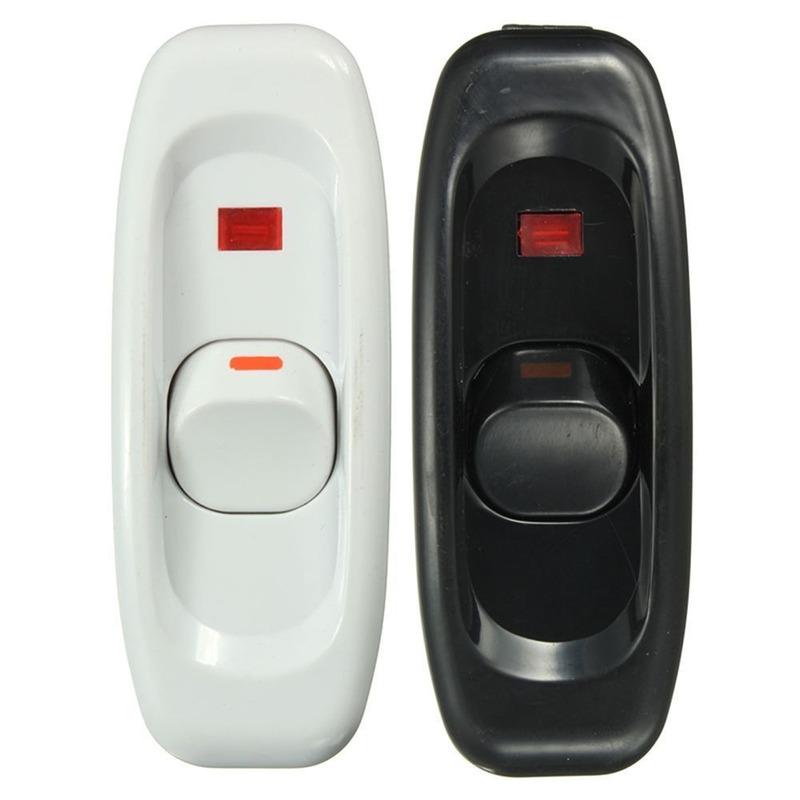 1 шт. переключатель прикроватной лампы переменного тока 110-250 В 10 А встроенный ВКЛ/ВЫКЛ настольная лампа шнур кабельный переключатель со светодиодным индикатором