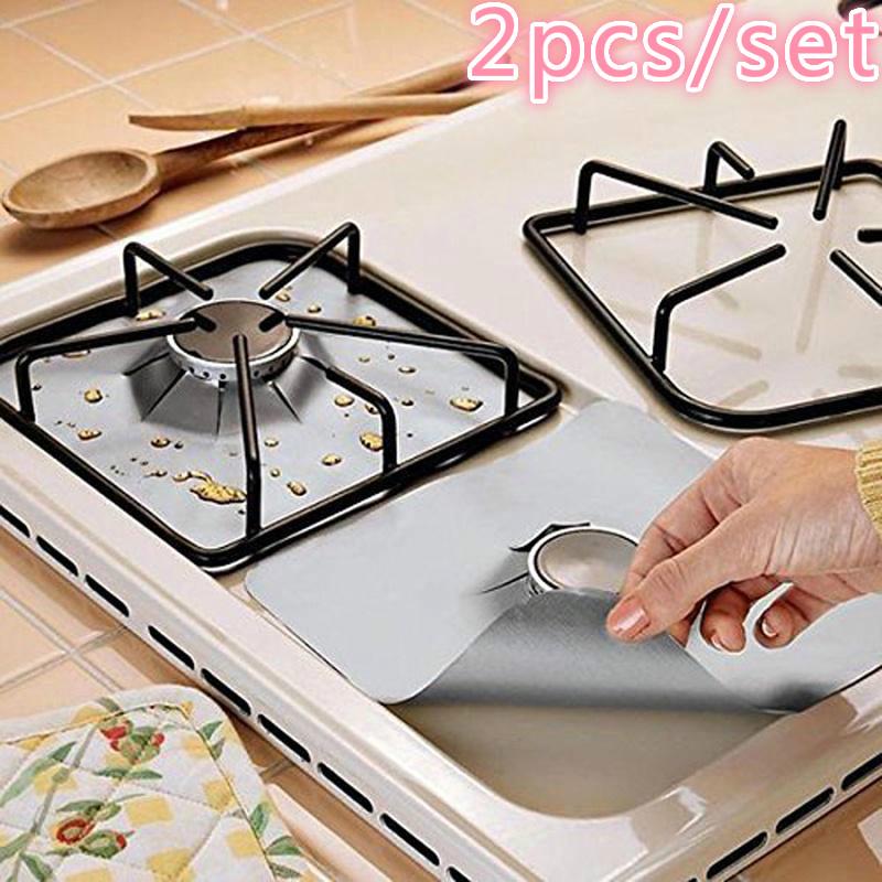 2PCS Tide Clean After Cooks In Kitchen Gas Stove Burner Protector Clean Mat Pad