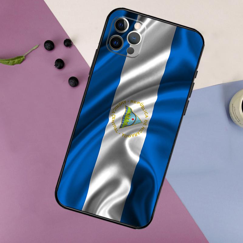 Чехол для телефона с флагом Никарагуа для iPhone 16 15 11 12 13 14 Pro Max 7 8 Plus XS Max X XR Силиконовая задняя крышка