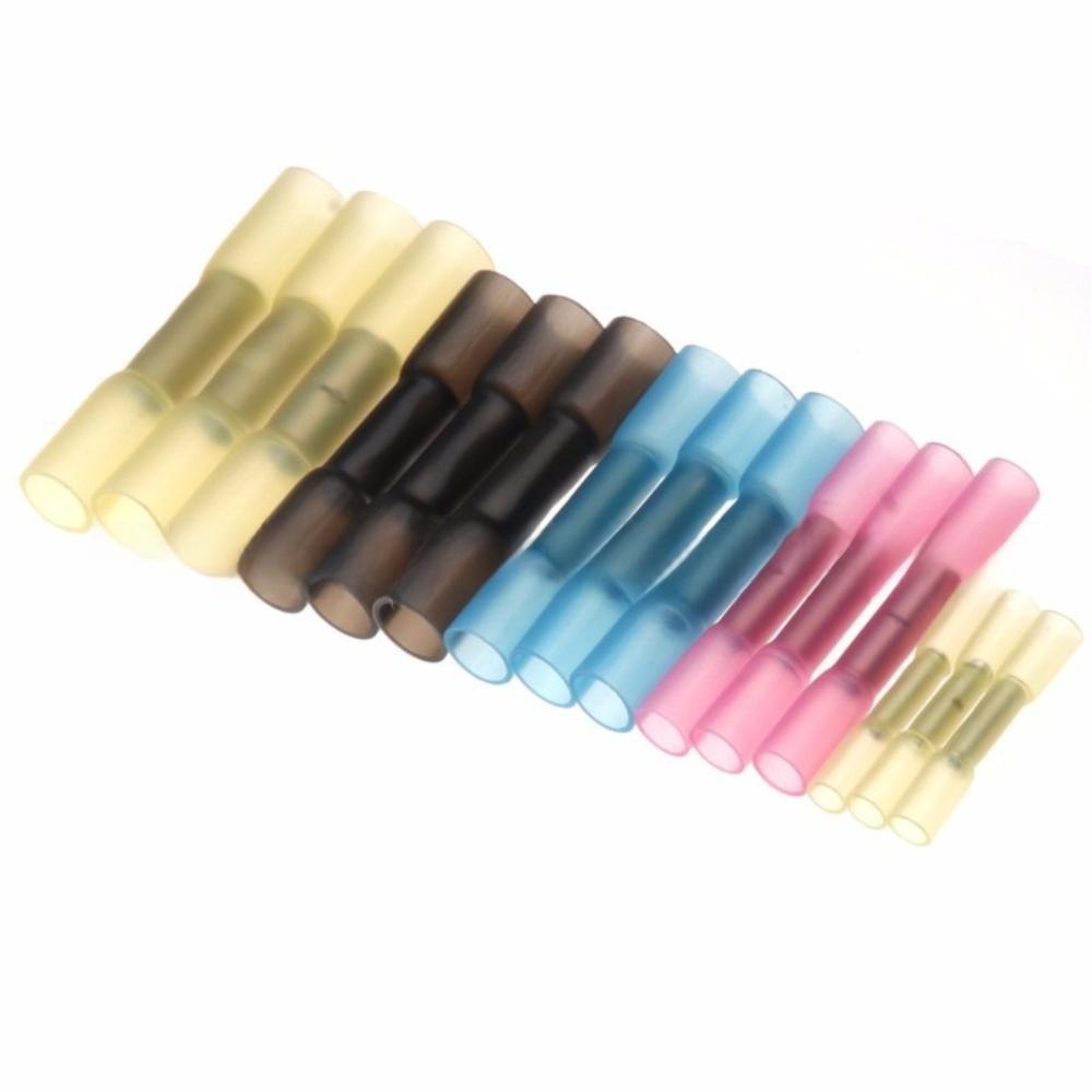 20PCS New AWG 26-10 Heat Shrink Butt Wire Connectors 0.3-6.0mm2 Insulated Heat Shrink Connectors Waterproof Universal Terminals