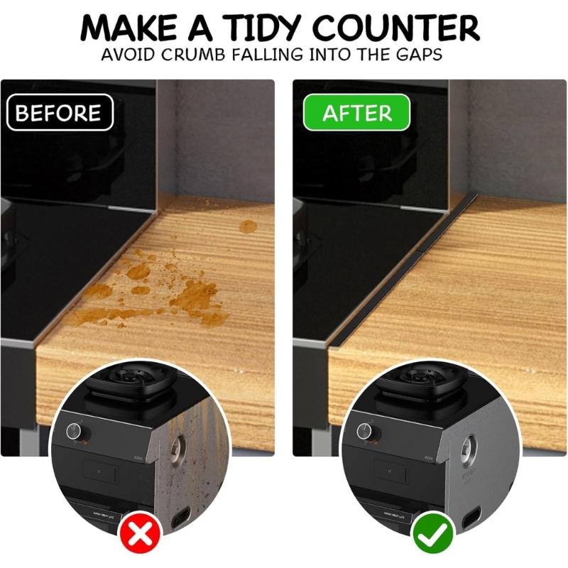 Пара Накладки для кухонной плиты, закрывающие зазоры, Стальные щитки для зазоров духовки, Легко очищаемые боковые наполнители для плиты, Набор наполнителей для боковых зазоров плиты