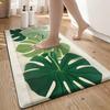 Tropical Monstera Leaf Doormat Indoor Outdoor Welcome Mat for Entryway Hallway Home Decor Modern 40x60cm Mat Rug