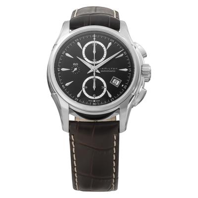 Часы Jazzmaster Auto Chrono с черным циферблатом из нержавеющей стали и сапфировым стеклом, автоматические, 42 мм, швейцарские брендовые часы H32616533 [Hamilton] мужские [Товар]