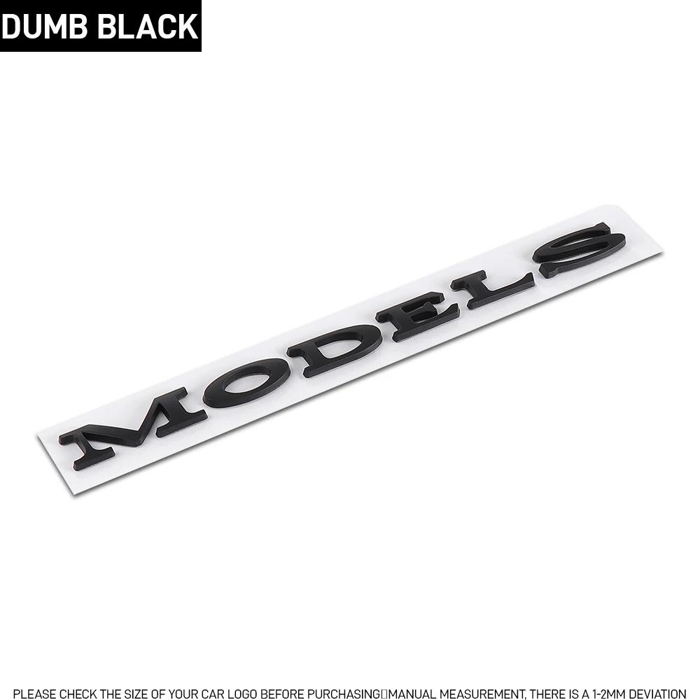 phbvg5 1Pcs Car ABS Letters Logo Sticker Decal Rear Trunk Decoration Accessories For Tesla Model Y Model S Model X Replacement Badge