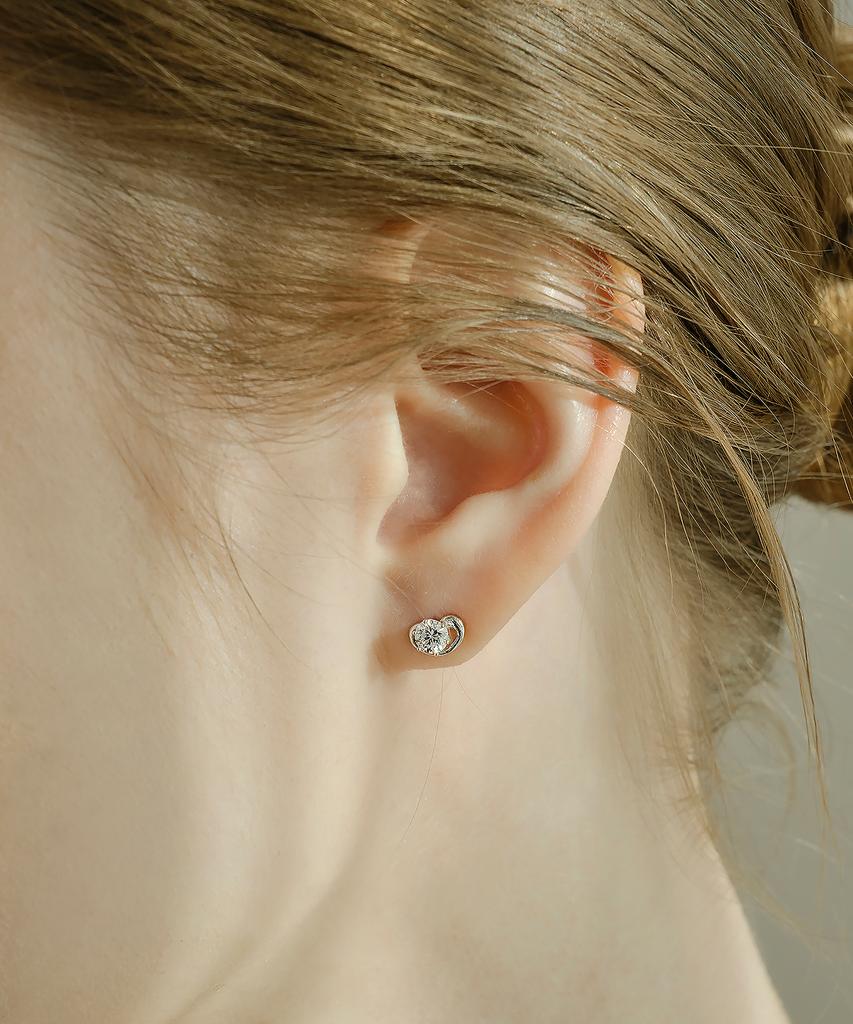 Reve Rv-Lab Diamond 0.3 Carat Phal. Love Earrings