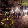 6Pcs Solar Pathway Lights Outdoor Waterproof Garden Decor Hollow Moon Star Lighting LED