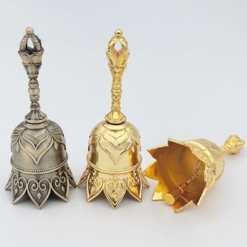 Ретро латунный ручной колокольчик для раннего детского образования Громкий классный колокол Рождественское подвесное украшение Колокольчик для заказа в ретро-стиле