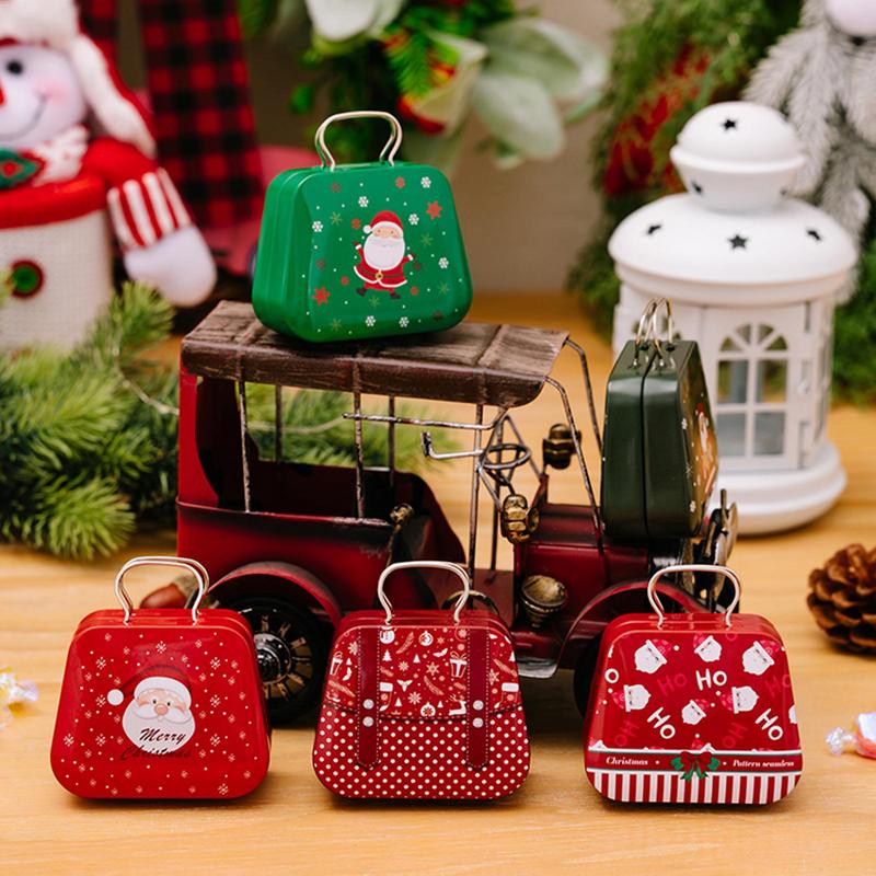 Рождественская жестяная коробка для печенья, рождественские коробки, 6 шт., банка для конфет, контейнер для печенья, коробки для печенья, жестяная коробка, контейнер для хранения продуктов питания