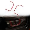 2pcs Front Seat Adjustment Switch Frame Cover Trim For Ford F150 F-150 2015+ Red