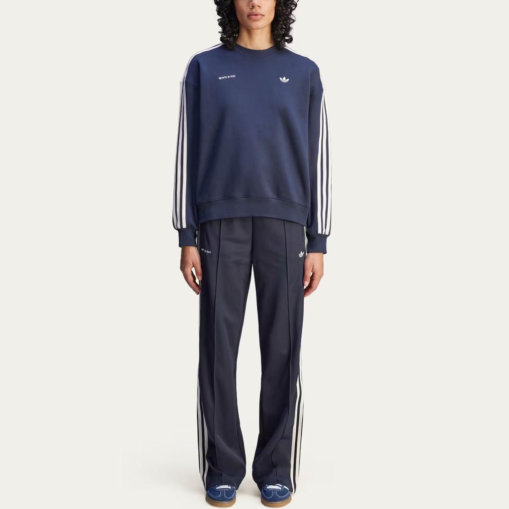 Adidas X Sporty & Rich женские спортивные штаны темно-синие унисекс уличная одежда JN5332