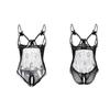 Mesh Hollow Women Underwear Open Crotch Sleeveless Jumpsuits Sweet Lace Bow Bodysuit  Home