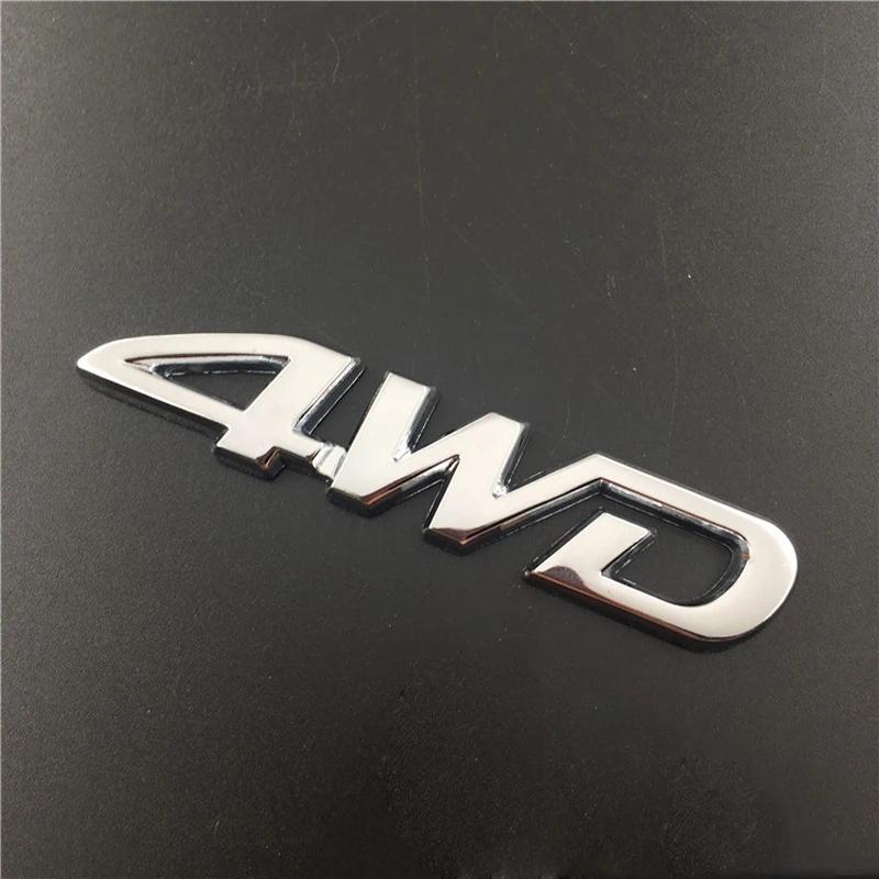 1 шт. 3D Хромированные Металлические Буквы Логотип Автомобиля 4WD Наклейка-Шильдик на Крыло Сторону Задний Багажник Автомобиля
