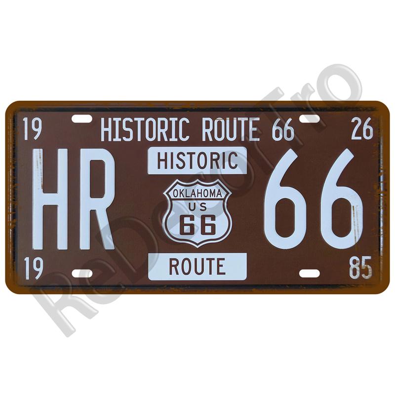 Garage Car Retro Route 66 Tinplates Plate Metal Sign Posters On The Wall Tin Sign Vintage Poster Home Decor Art Room Decoration