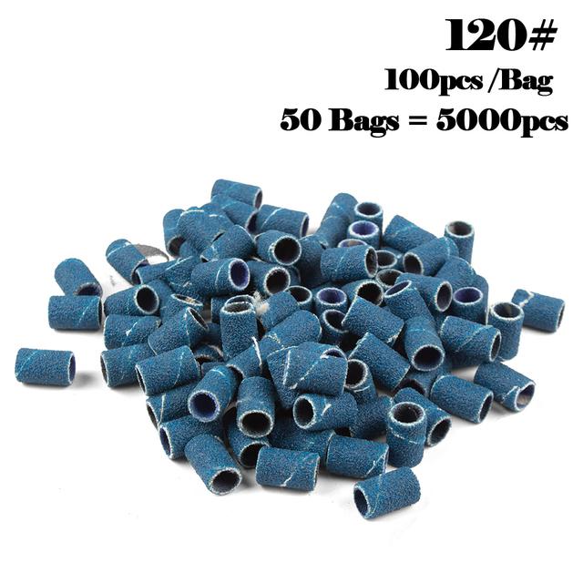 5000 шт шлифовальные ленты для дизайна ногтей 80 # 120 # 180 # 240 шлифовальная лента для маникюра, дрель для удаления гель-лака, педикюра