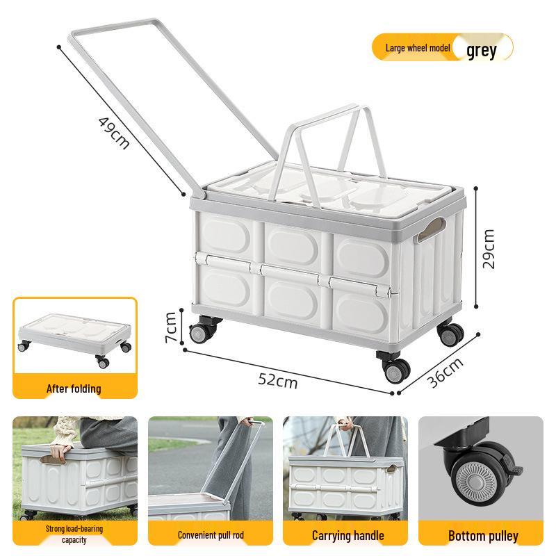 Складной ящик для хранения в багажник автомобиля с деревянной крышкой для кемпинга и пикника