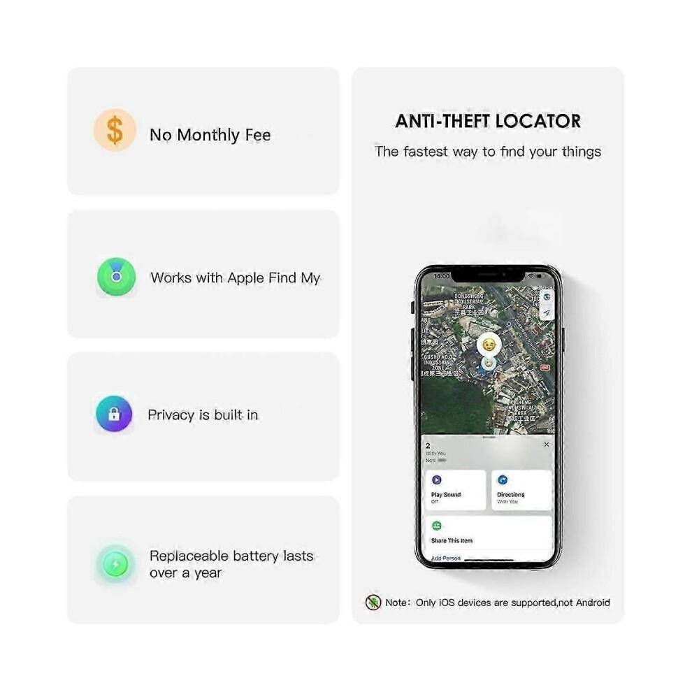 GPS-трекинг для транспортных средств, автомобилей и т. д., GPS-трекер в реальном времени для автомобиля, работает с Find My(Только для iOS)с магнитным чехлом