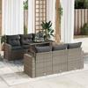 VidaXL Garden Lounge Set with Cushions 7 Pcs Grey Braided Resin 3326261