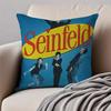 SSeinfeld Pillow Classic TV Show Cushion Cushion Cover Pillowcase Antidustmite Invisible Zipper Short Plush Sofa Cushion