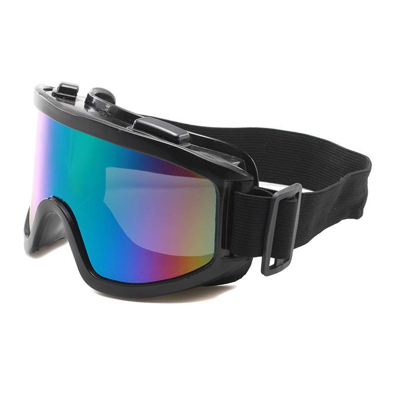 Winter ski goggles for men and women, suitable for those with prescription glasses, large frame with straps, windproof outdoor goggles for cycling