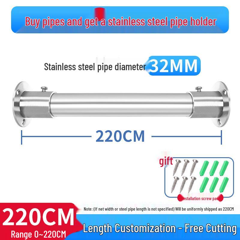304 Stainless Steel Ceiling Mount Clothes Drying Rack with Flange Base for Cabinets and Balconies