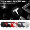 AKW1 4pcs 56mm Car Wheel Center Hub Stickers Cap Emblem Cover For Tesla Model 3 Model S Model X Y Juniper Roadster Wye Accessories