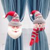Christmas Cartoon Curtain Buckle Santa Claus Snowman Elk Christmas Curtain Accessories Home Hotel New Year Christmas Decoration