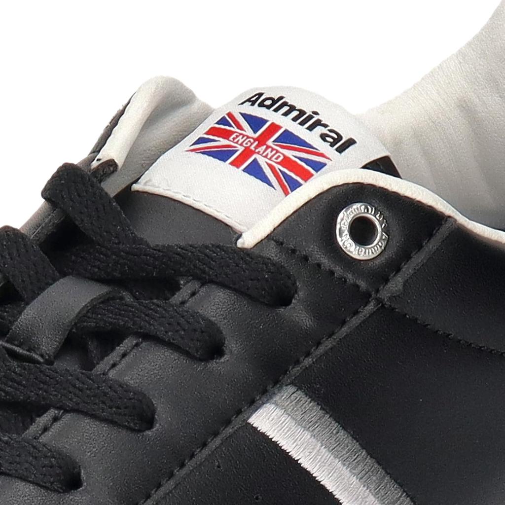 Admiral MERTON AD826 Men's Sneakers, Black/Gray, Size 25.5cm