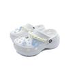 Crocs Baya Platform Clog Butterfly Love Flower Girly School Style Beach EVA Hole Shoes Unisex White