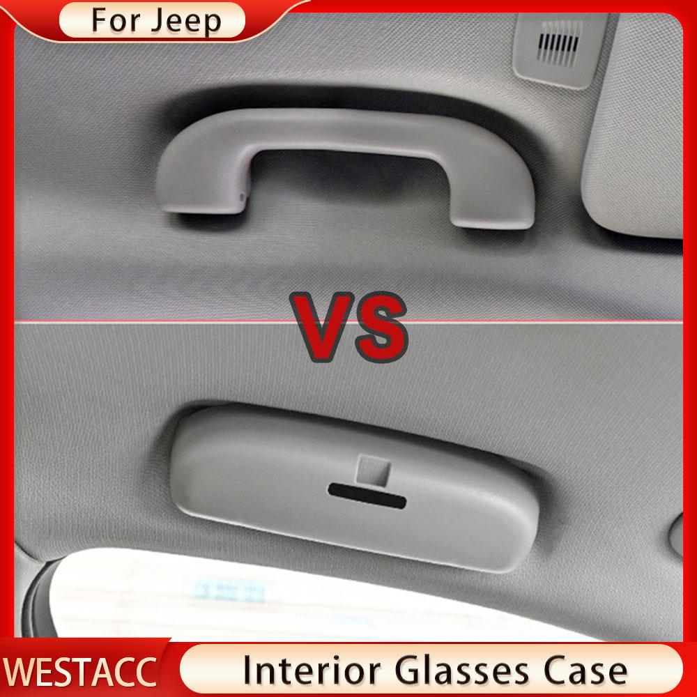 Автомобильный чехол для солнцезащитных очков для Jeep Renegade 2015-Compass MP 2017-держатель для очков, коробка для солнцезащитных очков