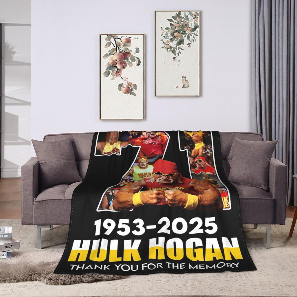 Hulk Hogan Legend Memorial Wrestling Blankets Fleece Winter Multi-function Soft Throw Blanket for Bed Couch Bedspread