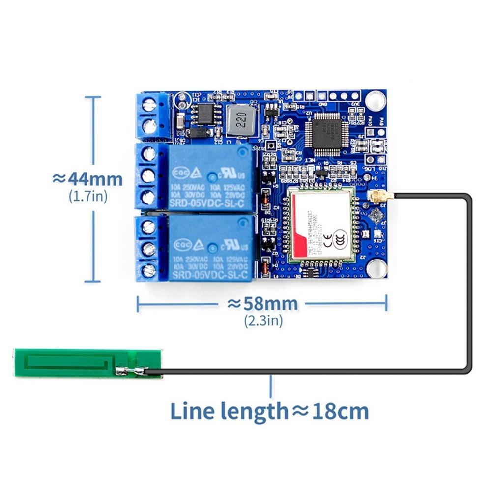 Industry Commerce-GSM 2 Channel Relay Module SMS Remote Control Switch