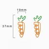 20 шт. скрепок в форме моркови, двухцветные милые скрепки для файлов-планировщиков