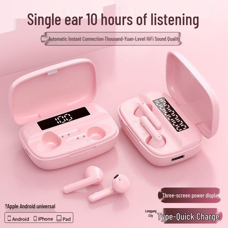Высококачественные беспроводные Bluetooth-наушники: Милый девичий стиль, сверхдлительное время работы в режиме ожидания, совместимость с Apple, Huawei, Vivo.