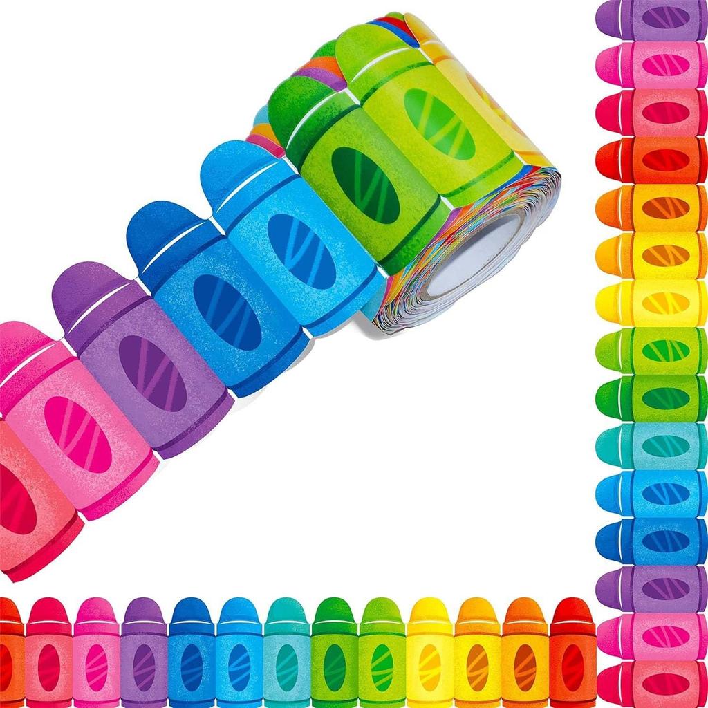 18 метров, Сворачивающиеся, Волнистый край, Наклейки для доски объявлений, Ручная работа, Декоративные наклейки, Самоклеящиеся наклейки