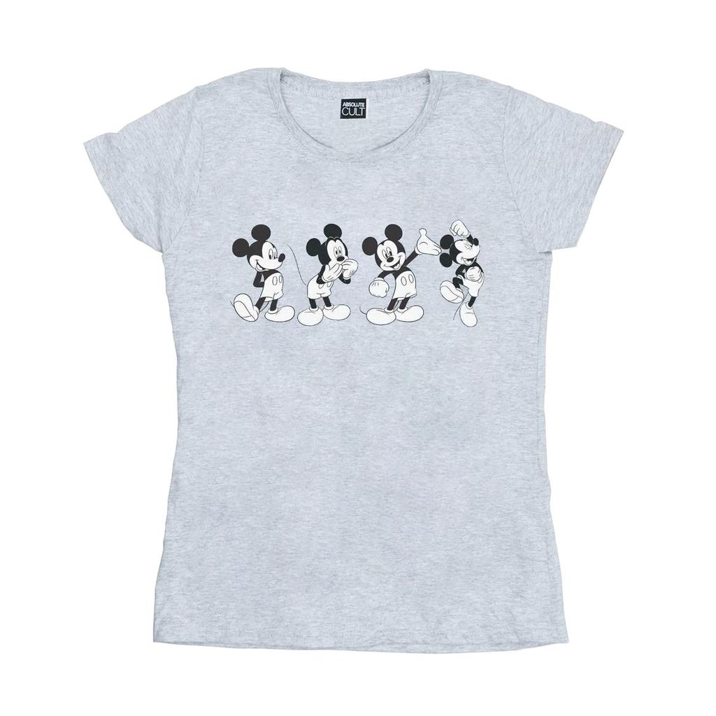 Disney Womens/Ladies Mickey Mouse Four Emotions Cotton T-Shirt