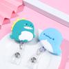 Clip Fruit Accessories Flower Cartoon Silicone Badge Reel ID Badge Card Clips Colorful Badge Holder
