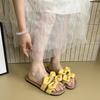 2025 New Soft-bottom Bow Slippers Women's Summer Wear Versatile Fairy with Skirt Beautiful One-word Sandals