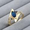 Vintage Women Jewelry Twisted Design Rhinestone Bridal Engagement Ring Size 6-9