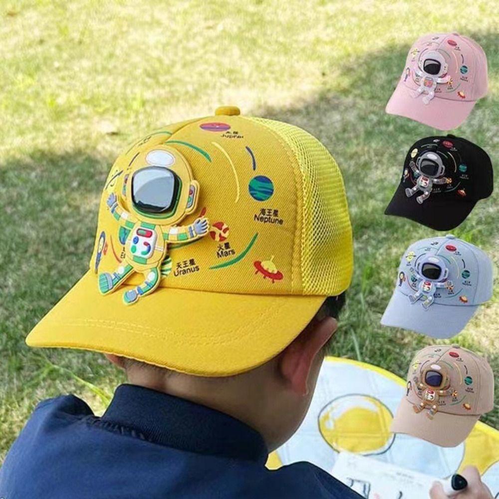Cartoon Astronaut Children Peaked Hats Adjustable Sun Hat Cute Baby Baseball Cap Children