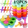 Красочные силиконовые формы для мороженого, пищевая силиконовая форма для льда, детский фруктовый коктейль, инструменты для приготовления мороженого, мороженица