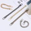Aluminum Replacement Purse Chain Metal Flat Chain Extender with Metal Buckle Shoulder Bag Straps