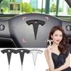 Car Steering Wheel Center Emblem Sticker Accessories For Model S Model X Model Y Model 3 Roadster SpaceX Accessory