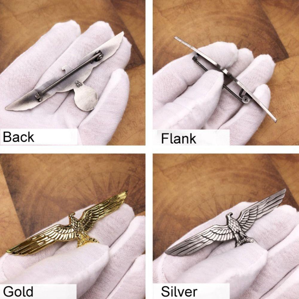 3D рельефная брошь-булавка ретро-эмблема с крыльями орла портативный немецкий орел металлический значок универсальный