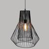 Black Pendant Light "Zania" In Wired Metal Height 52 Cm Atmosphera