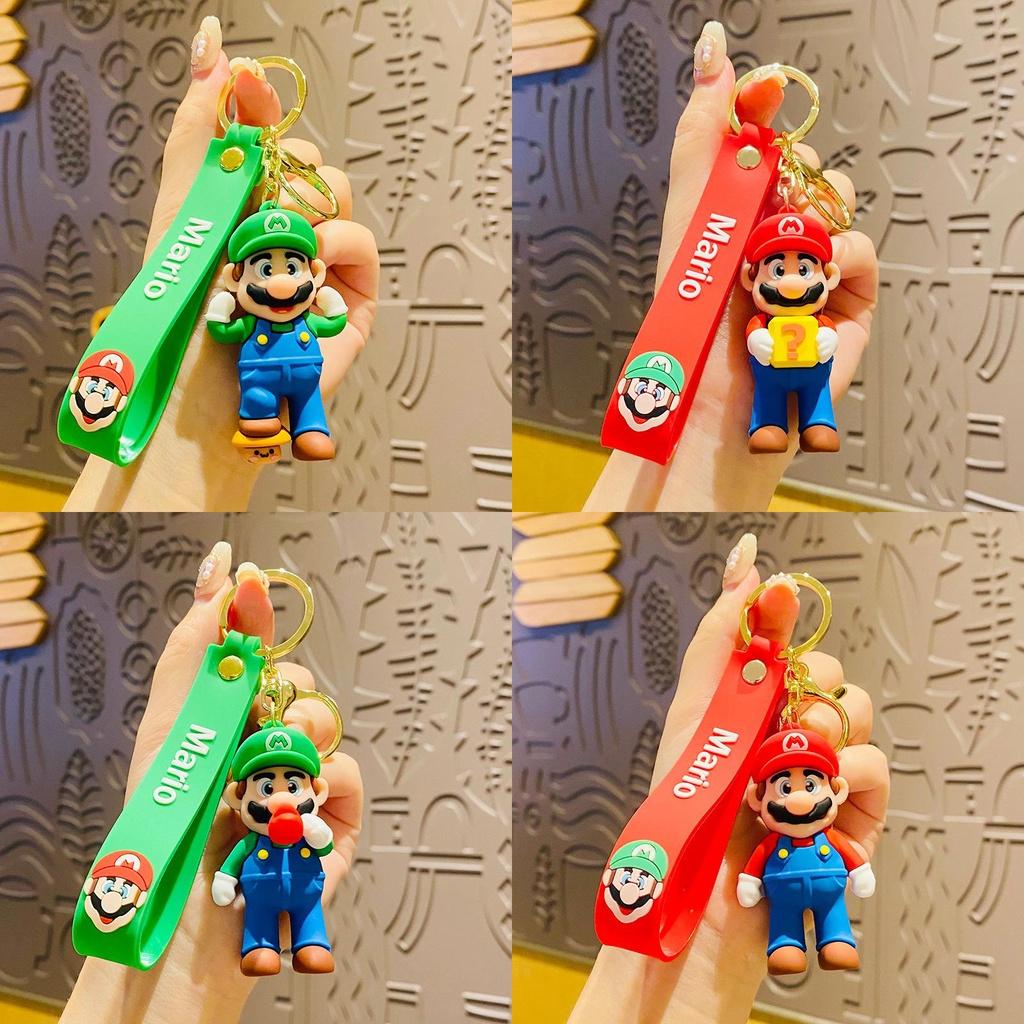 Милый мультяшный брелок Супер Марио, креативный ПВХ кулон для автомобиля, оптовый подарок