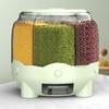Moisture-proof and Insect-proof Household Rotatable Rice Bucket Large Capacity Sealed Cereals and Grains Compartmentalized Rice Storage Box