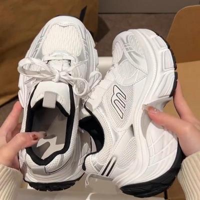 Женские кроссовки-папы с высокой внешней привлекательностью, ультратолстые, нескользящие, повседневные, женские туфли, 2025, осень, легкие, с мягкой подошвой, спортивная обувь