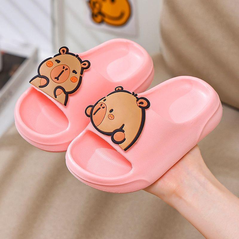 Kapibara Children's Slippers Boys Indoor Home Summer Non-Slip New Soft Sole Bathing Baby Cute Girls